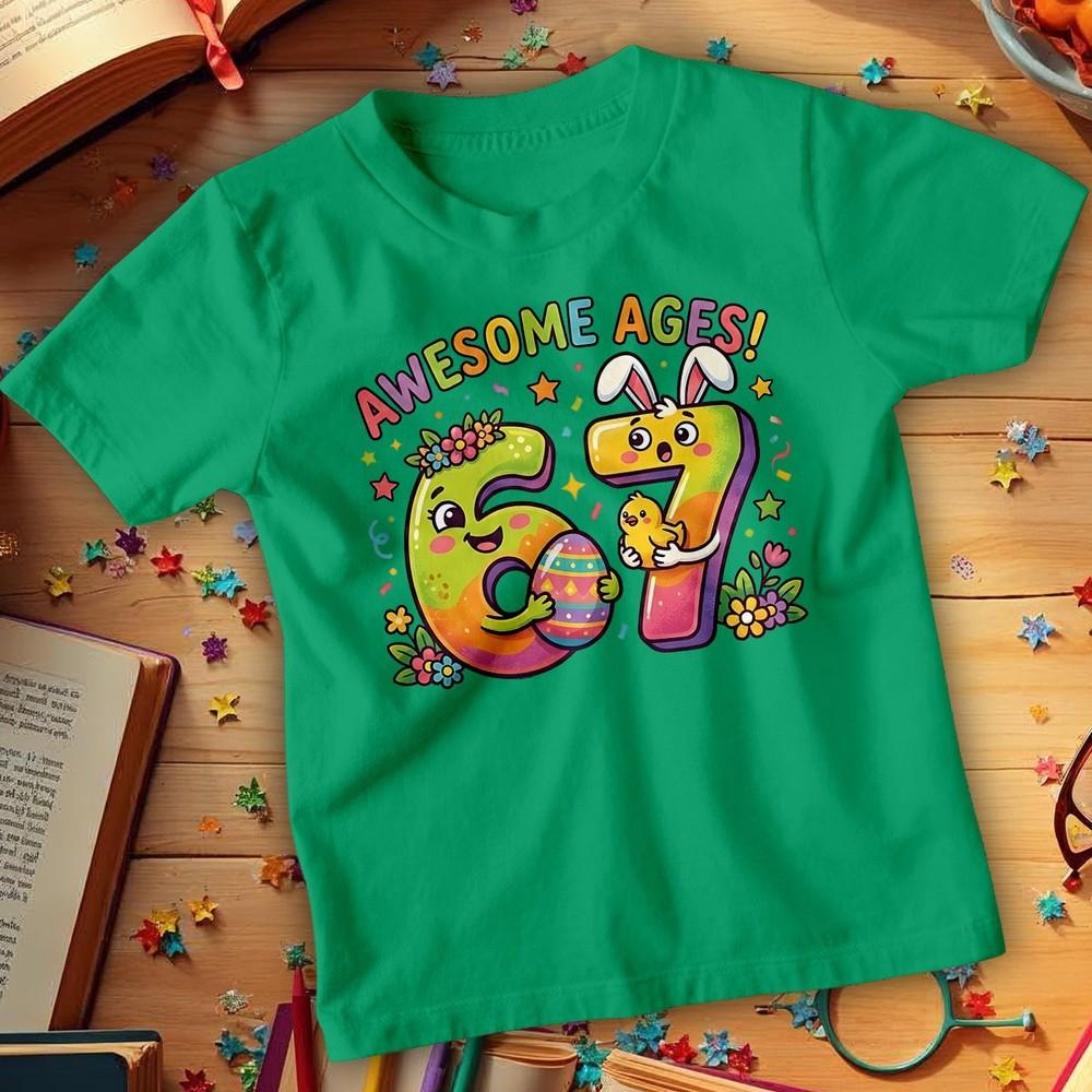 67 Six Seven Meme Easter TShirt Funny Bunny Egg Hunt Cute Adults Kids Tee 5