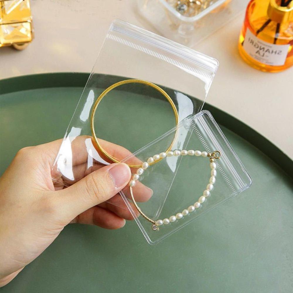 10pcs Bracelet Sealed Bag Thickened Zip Lock Pouches New PVC Zipper Bag