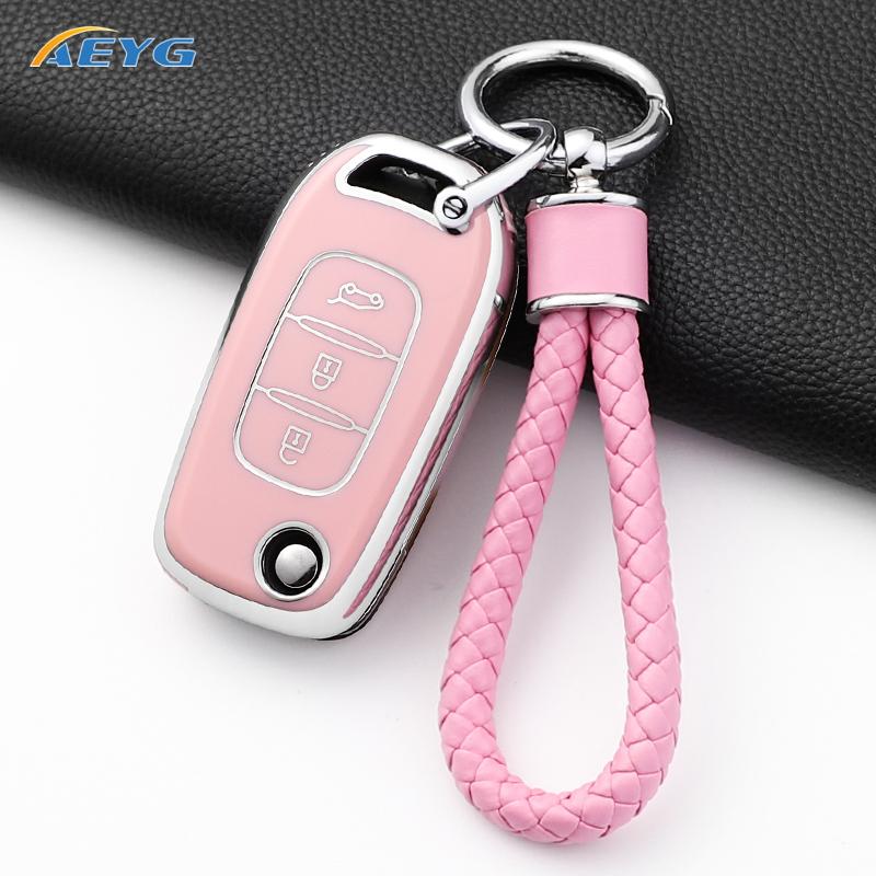 Car Key Case Cover Fob For Lada Vesta Granta Xray Kalina Priora Sedan Sport For Renault Fluence Clio Megane Keychain Accessories