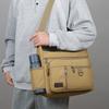 Bolsa Transversal de Lona Vintage para Homens - Bolsa de Ombro Estilosa Tote Mensageiro (Portátil Durável para Viagem e Uso Diário)