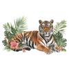 Tiger Green Plant Bedroom Living Room Study Background Landscaping Wall Stickers Self-adhesive