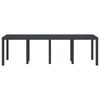 Garden Table Anthracite 250 x 100 x 73 cm Poly Rattan