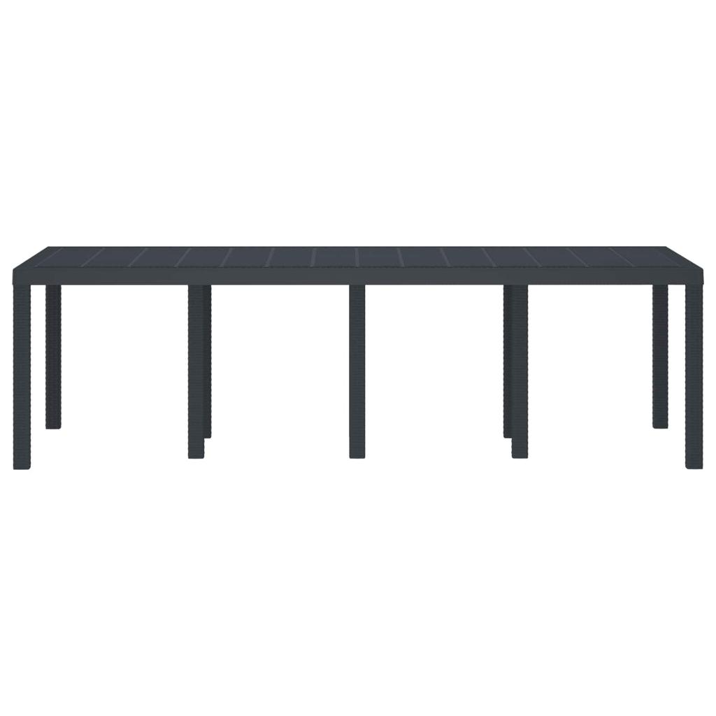 Garden Table Anthracite 250 x 100 x 73 cm Poly Rattan