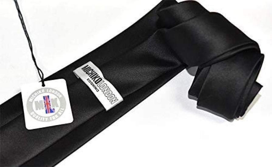 Style Made In Formal Formal Memorial Silk [Michiko London] [Zero Cravat] Necktie, Black, Plain, Japan, Clothing, Clothes, Funerals, Ceremonies, 100%