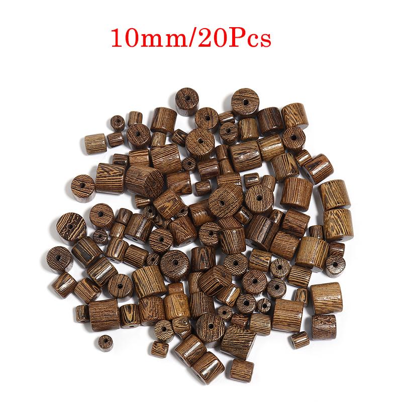 20-100Pcs Natural Cylindrical Wood Beads For Bracelets Making Spacer Round Wooden Beads DIY Handmade Necklace Charm Accessories