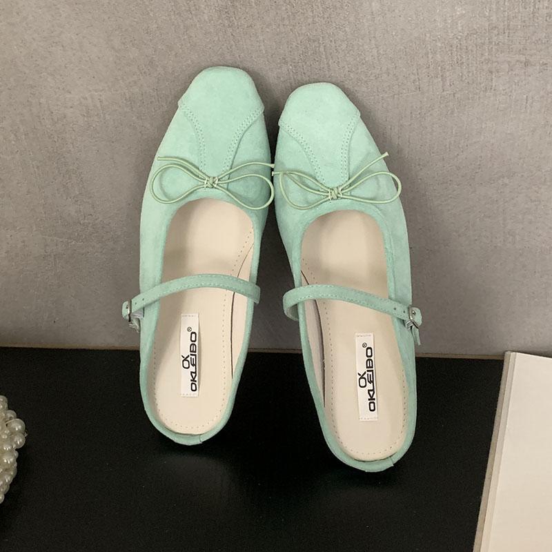 Mode Frühling Sommer Mode Schleife Damen Ballerinas Hausschuhe Schuhe Damen Pantoletten Sandalen Damen Ballerinas Hausschuhe Pantoletten Schuhe