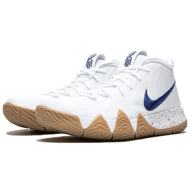 Nike Kyrie 4 Uncle Drew Pánské tenisky Bílá Hluboká královská modř Guma Světle hnědá 943806-100