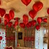 Red Heart-shaped Balloons with the Words "I Love You" Are Suitable for Decoration At Valentine's Day, Proposal Ceremonies and Wedding Parties.