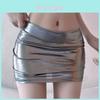 Silver Abstract Pattern Midi Skirt With Stretch Fabric For Trendy Party Wear