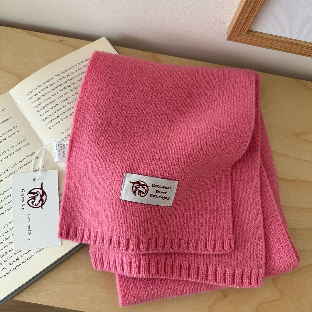 Écharpe unie pour hommes et femmes Écharpe tricotée chaude pour l'hiver pour les couples Écharpe universelle