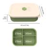 4 Grids Fat Reducing Meal Box High Temperature Resistant Microwave Heatable Silicone Lunch Box School Snacks Food Bento Box