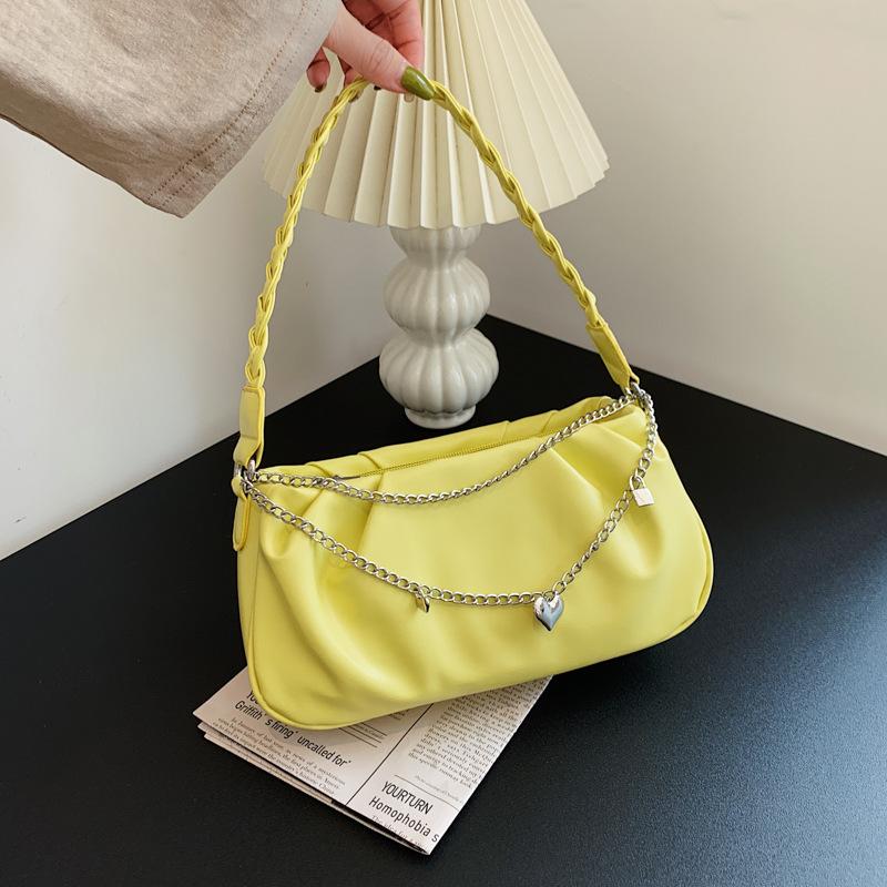 

This year s popular 2025 spring new fashion simple shoulder bag casual trend underarm bag niche handbag women жёлтый