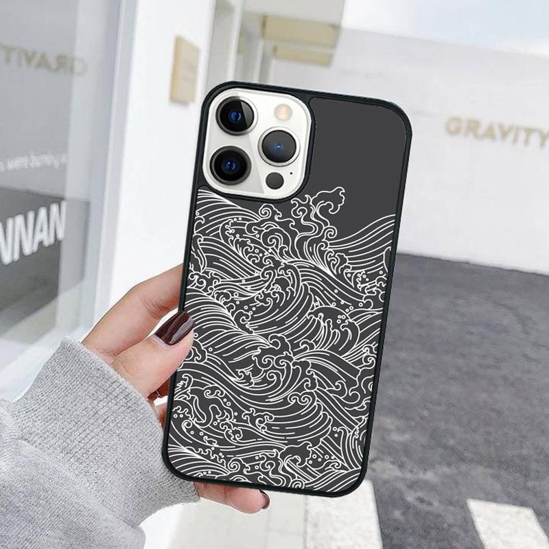 Fashion Abstract Art Line Wave Phone Case Cover For iPhone 17 Air 15 16e 11 13 14 Pro Max 12 Plus Max Fundas