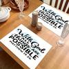 2pcs/4pcs/6pcs Religious belief Place mats (2D print)The combination of words and clouds. 11.8X17.7in-Soft Table Coaster Pad for Home Decor, Formal
