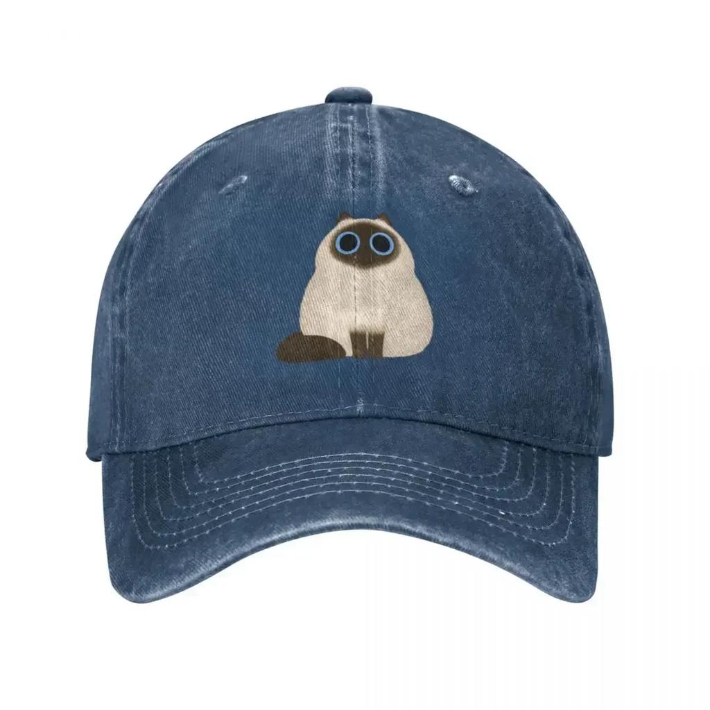 Himalaya Katze Baseballkappen Mode Verwaschene Denim Hüte Outdoor Verstellbare Kappe Sport Baseball Cowboyhut für Männer Frauen