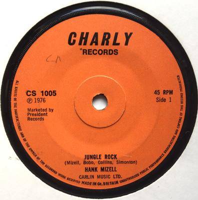 7-Zoll Schallplatte HANK MIZELL - Jungle Rock CS1005 Charly Records 1976 UK Rock Gebraucht