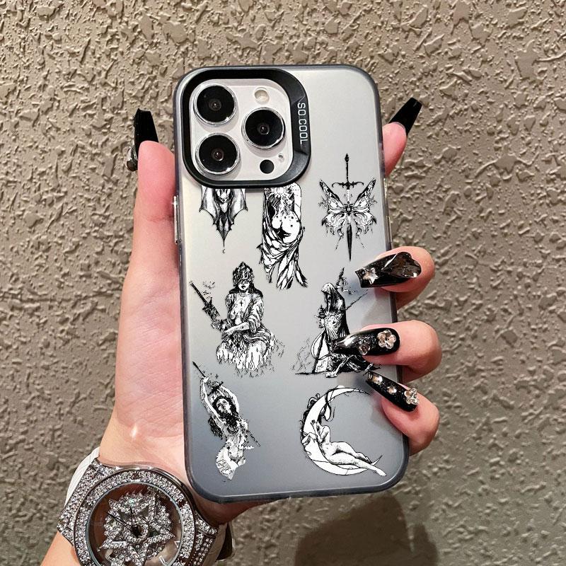 Anime Character Combination Laser Phone Case for iPhone 13 12 Mini 11 Pro Max 16 15 14 Pro Max Plus Shockproof Back Cover Fundas