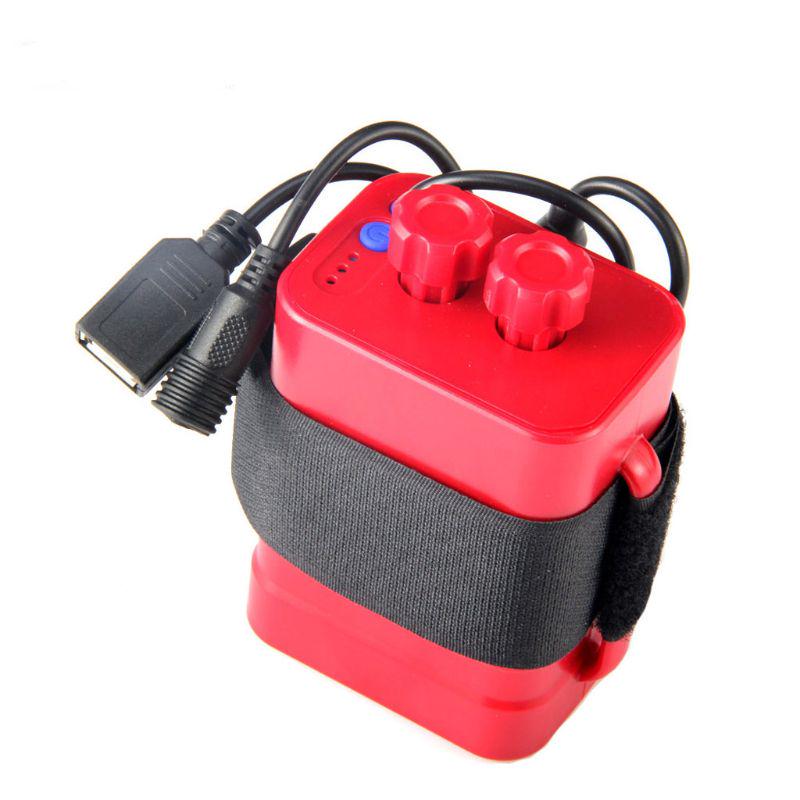 1 Pc 6x18650 12V Rechargeable Battery Pack for Case Waterproof Housing Cover Battery Storage Box with 5.5x2.1mm Adapter