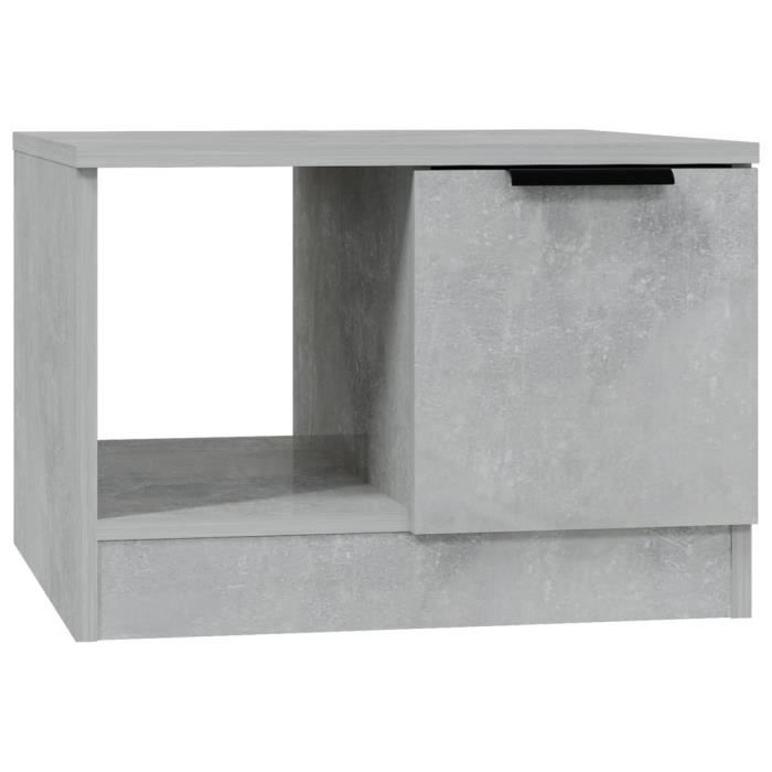 VidaXL Table basse Gris béton 50x50x36 cm Bois d'ingénierie 811344