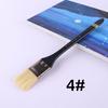 Flat-head Bristle Wood Handle Brush Set for Watercolor and Oil Painting, Handmade with Wall Painting Capability.