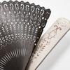 Kimono Charme Folding Fan and Fan Pouch Glossy Painted Crystal Fan [Stylish Iroha] Set, Frame, Glass, All-Bamboo (Dark Brown)