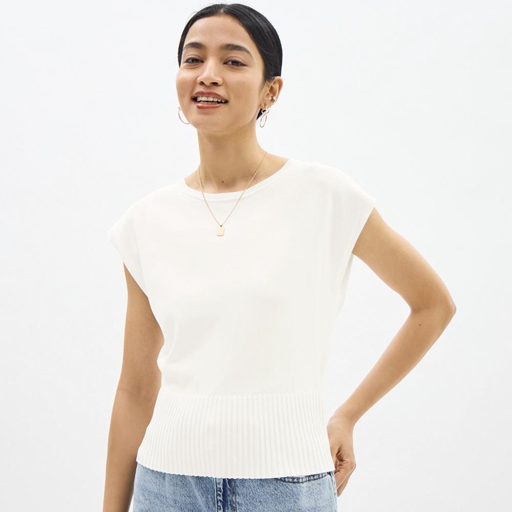 

Свитер с короткими рукавами и пуговицами на спине GU by Uniqlo Z+E