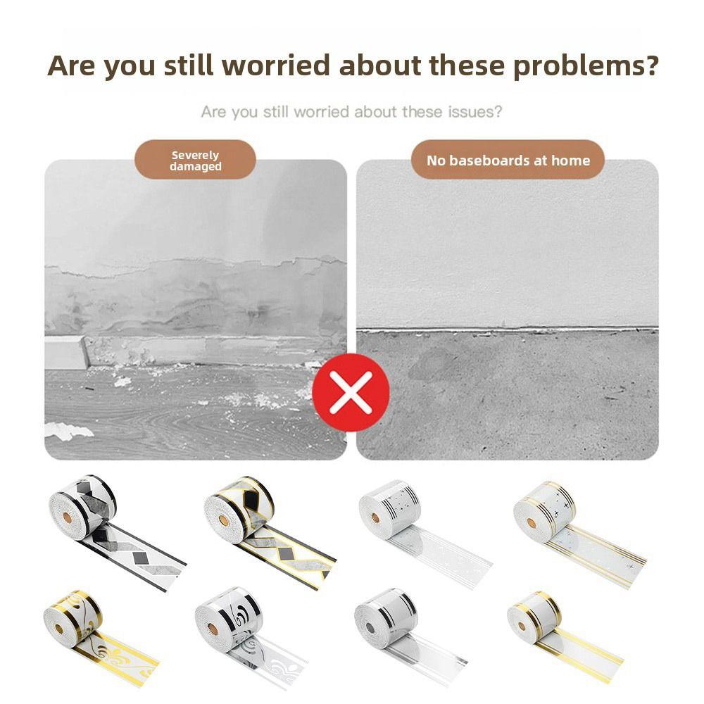 Marmor Muster Wasserdichte Sockelleiste Selbstklebendes Design PVC Sockelleiste Raumdekoration
