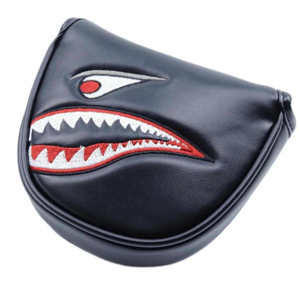 Shark Gerade Halbkreisförmig Schwarz Golfzubehör, Golfschläger Putter Kappe Abdeckung 2026