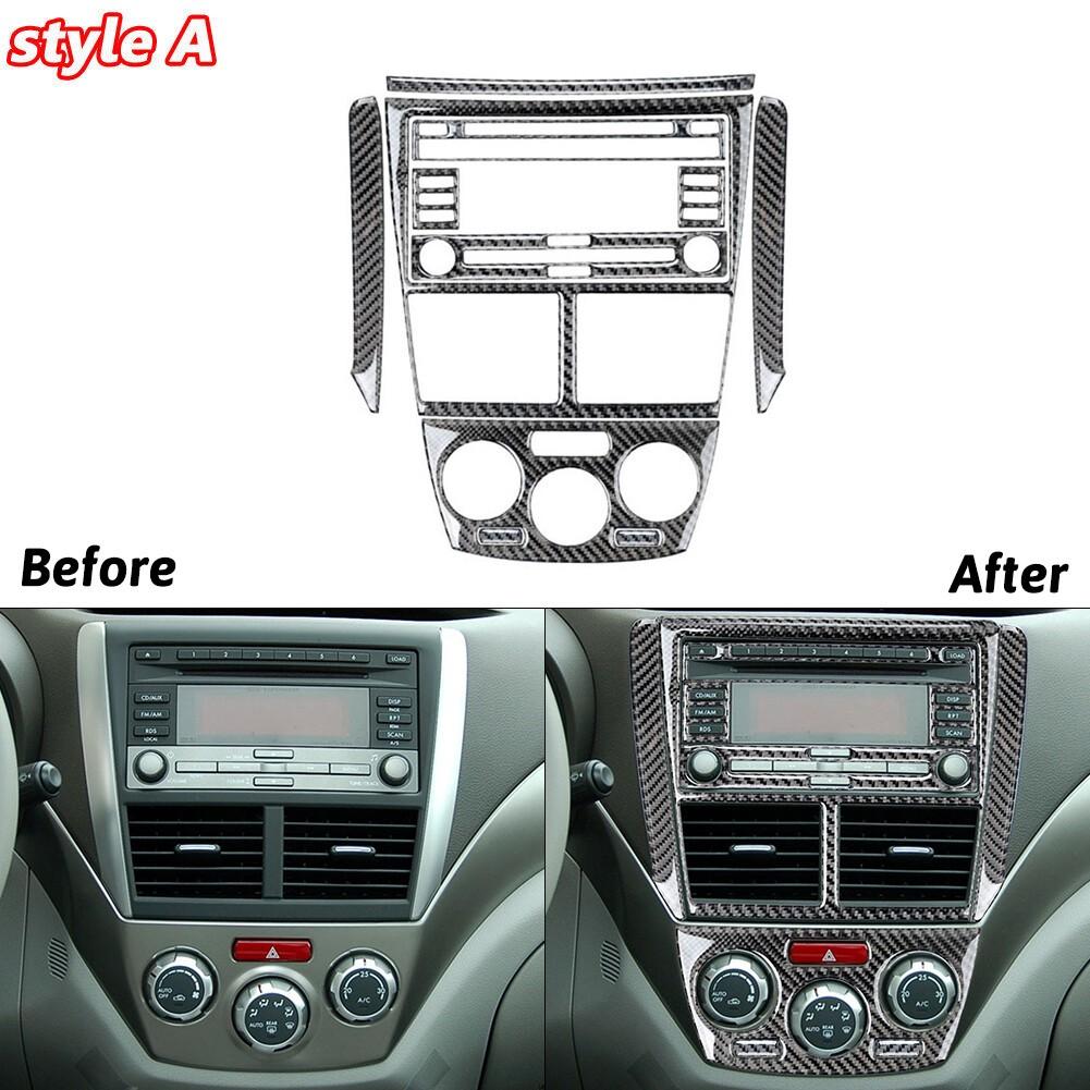 11Pcs For Subaru Forester 2009-2013 Carbon Fiber Center Control Panel Trim Cover