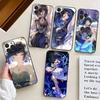 Yelan Anime Game Genshin Impact Phone Case For IPhone 17 Air 16 15 14 13 Pro Max 11 12 Black Silicone Cover