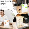 2Pcs Acrylic Brochure Holder Offices Clear Pamphlet Display Stand Stable Multipurpose Desk Leaflet Holder for Photo Paper Menu