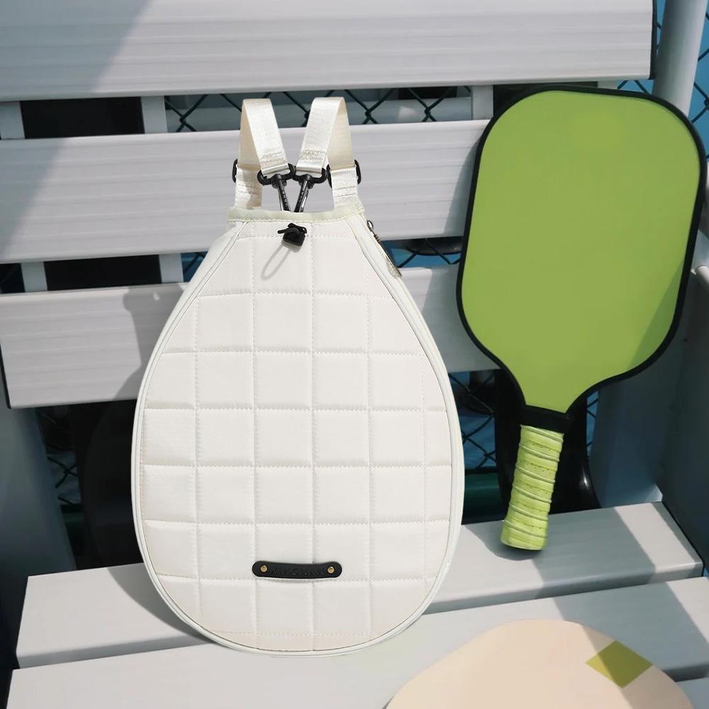 Tennis Racquet Crossbody Bag Waterproof Pickleball Paddles Shoulder Bag Zipper Closure for Pickleball Tennis Badminton