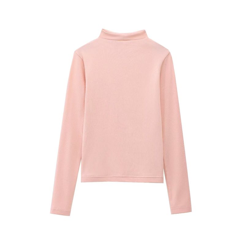 Kaslead New Arrival Women's Clothing Fashion Style Fashion Basic All-Matching Minimalist Turtleneck Turtleneck T-shirt 4174678
