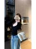 Chic Red Long Sleeve Square Neck Slimming Top for Women