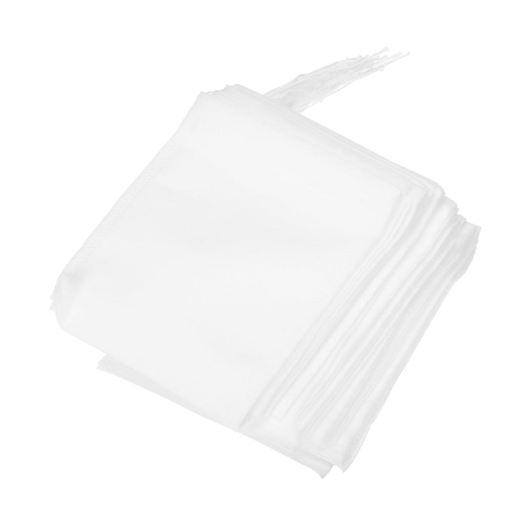 uxcell Disposable Tea Bags, Empty Non-Woven Tea Filter Bags with String Seals, 100 Bags, 12 x 10 cm