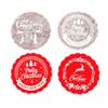 10pcs Red Grey Christmas Felt Coasters Non-Slip Merry Christmas Decoration  New Year Gifts