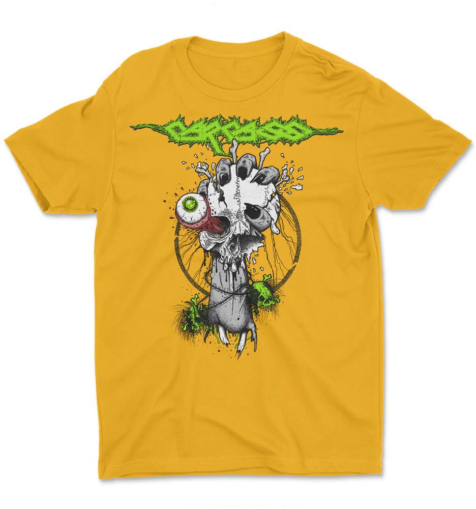 Vtg Carcass - Eyeball Heavy Cotton Yellow Full Size Men Women Shirt KN194 Unisex T-Shirt XXXL