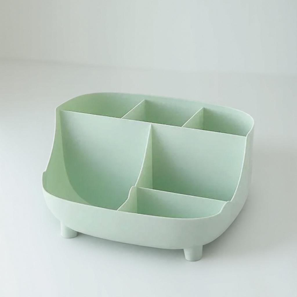 Creative Large Capacity 6 Cell Desktop Pen Organizer Multi Functional School Office Storage Box