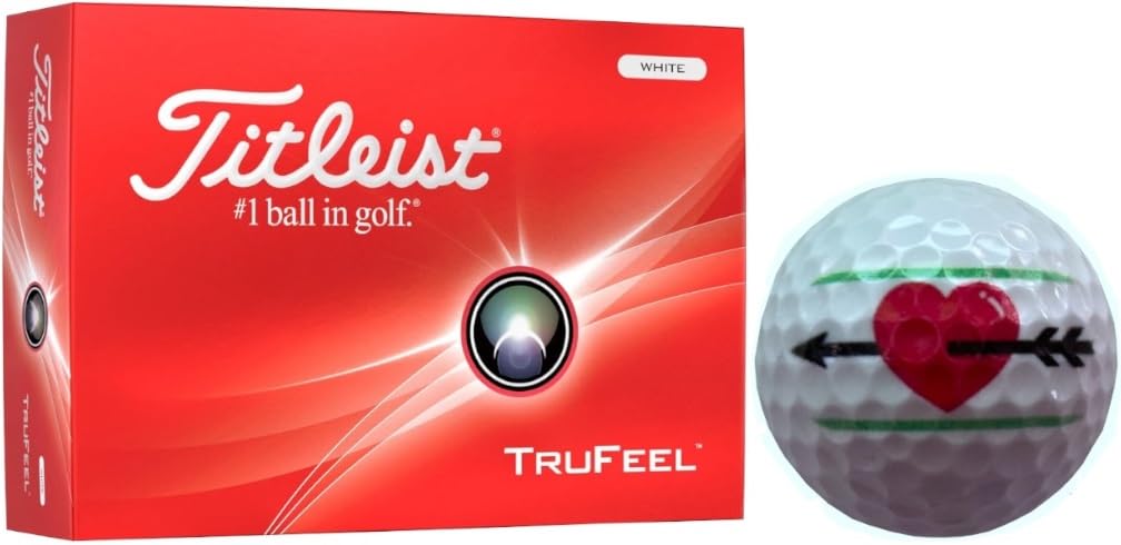 

М яч для гольфу Titleist TRUFEEL Модель 24 року 1 [Лінія Hapiraki_Golf] (Біла Дюжина Сердець) білий