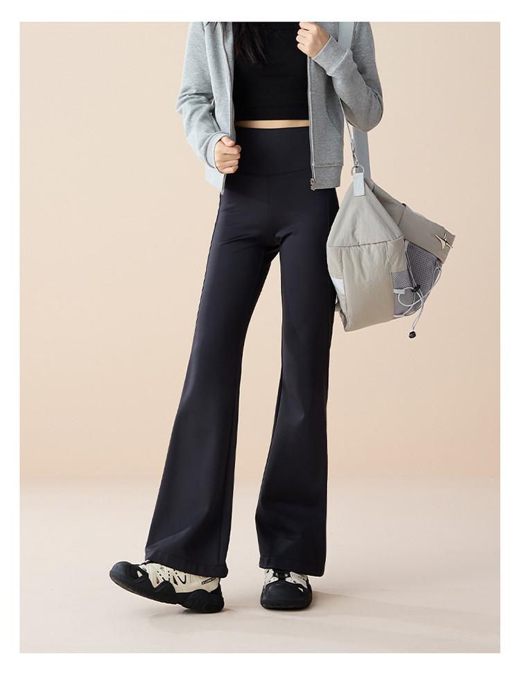Elastic Casual Sports Bell Bottom Pants for Women