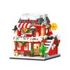 ToylinX City block Vánoční dům série architektonický Model Stavebnice Hračky Narozeninové Sváteční Dárky mají sběratelskou hodnotu
