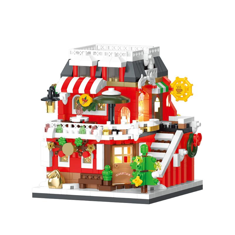 ToylinX City block Vánoční dům série architektonický Model Stavebnice Hračky Narozeninové Sváteční Dárky mají sběratelskou hodnotu