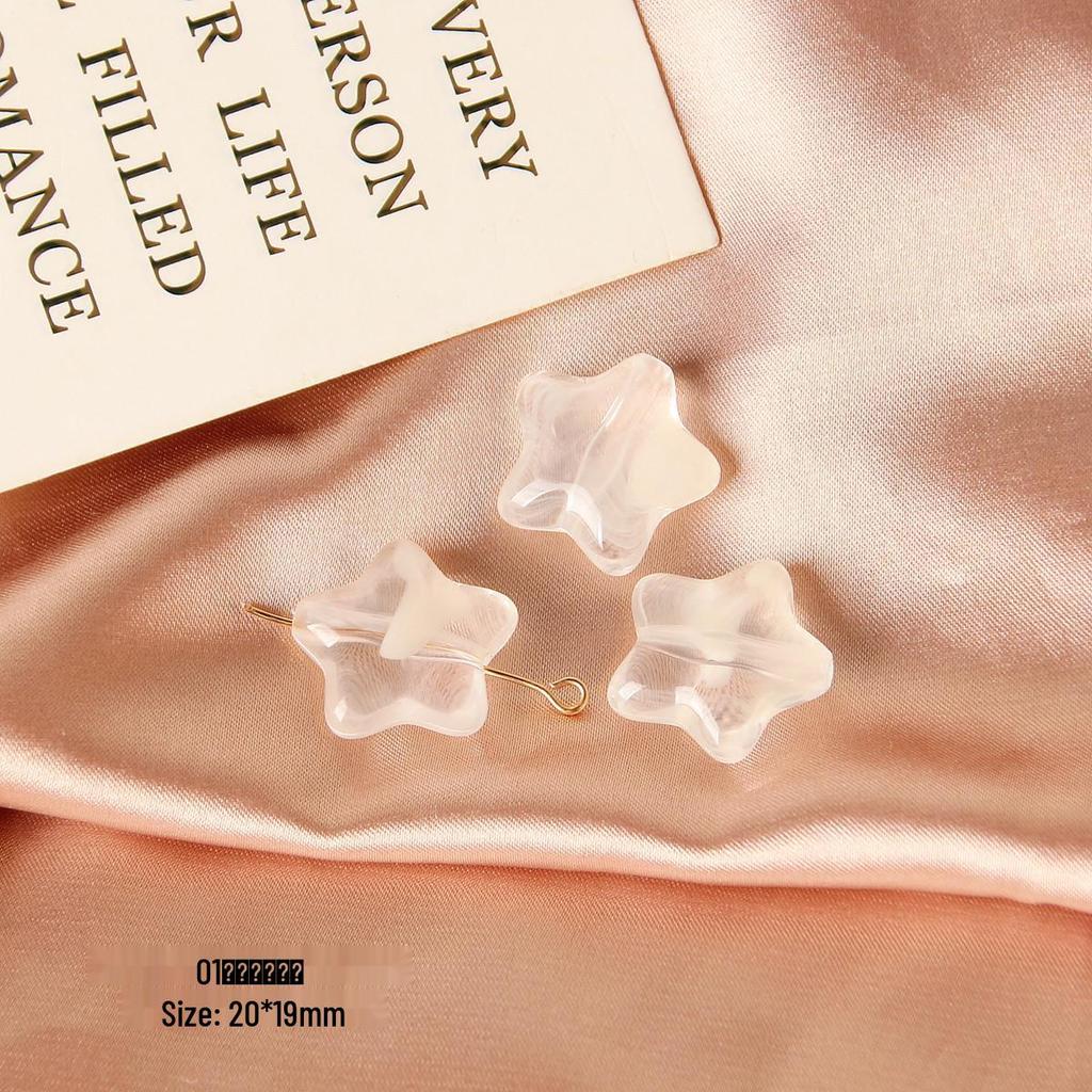 Dreamy Resin Star Heart Beads for DIY Jewelry Making