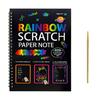 Portable Scratch Drawing Book Built in Colorful Pattern Twin Coil Binding Doodling Book for Children Adult Art Drawing
