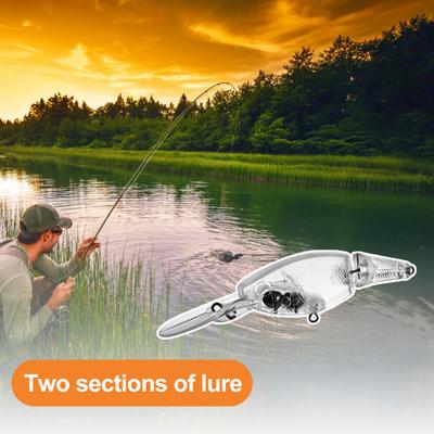 Esca Artificiale da Pesca Hard Bait Aspetto Realistico Design Trasparente Corpo Aerodinamico Compatta Portatile Esca Artificiale Esca Finta