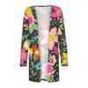 Women's Casual Fashion Floral Print Long Sleeve Mid-Length Cardigan Jacket