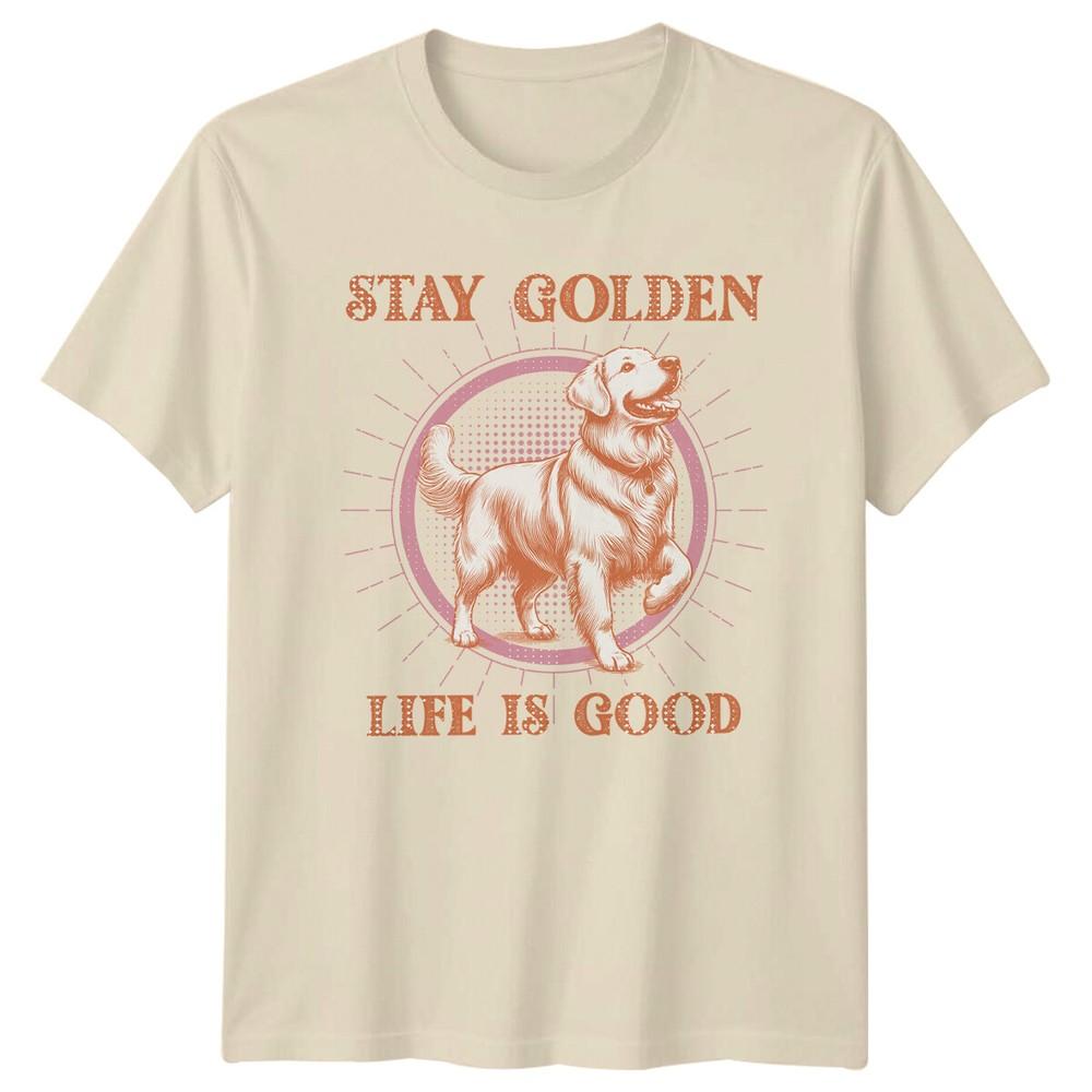 Stay Golden Life Is Good Golden Retriever Retro Dog TShirt Unisex T-Shirt XXXL