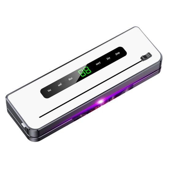 Вакуумный упаковщик с сильной мощностью всасывания, высокоскоростной двигатель, быстрая откачка, водонепроницаемый дизайн с сенсорным экраном, вилка европейского стандарта, автоматическая машина для запечатывания EU слоновая кость