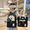 Schoolbag High Value Three-piece Schoolbag Girls Junior High School Students Girls Backpack Ins Large Capacity Primary School Backpack