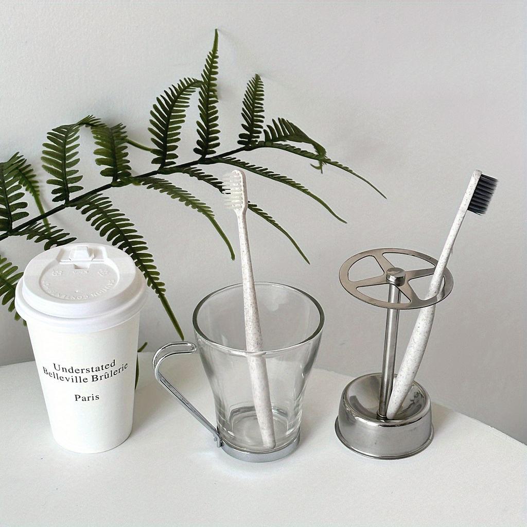 1 Stück Zahnbürsten-Aufbewahrungsregal Edelstahl-Zahnbürstenhalter Ablage Multifunktionaler Zahnpasta-Halter Aufbewahrung für elektrische Zahnbürsten